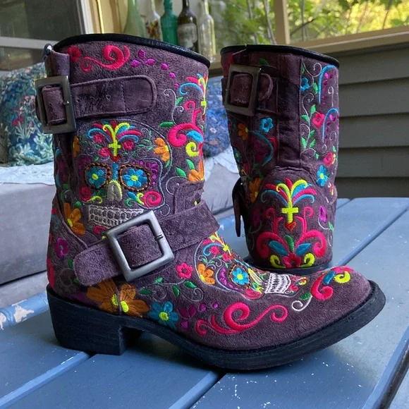 Rare Old Gringo Klak MC Boots in Dusty Purple - Picture 14 of 14